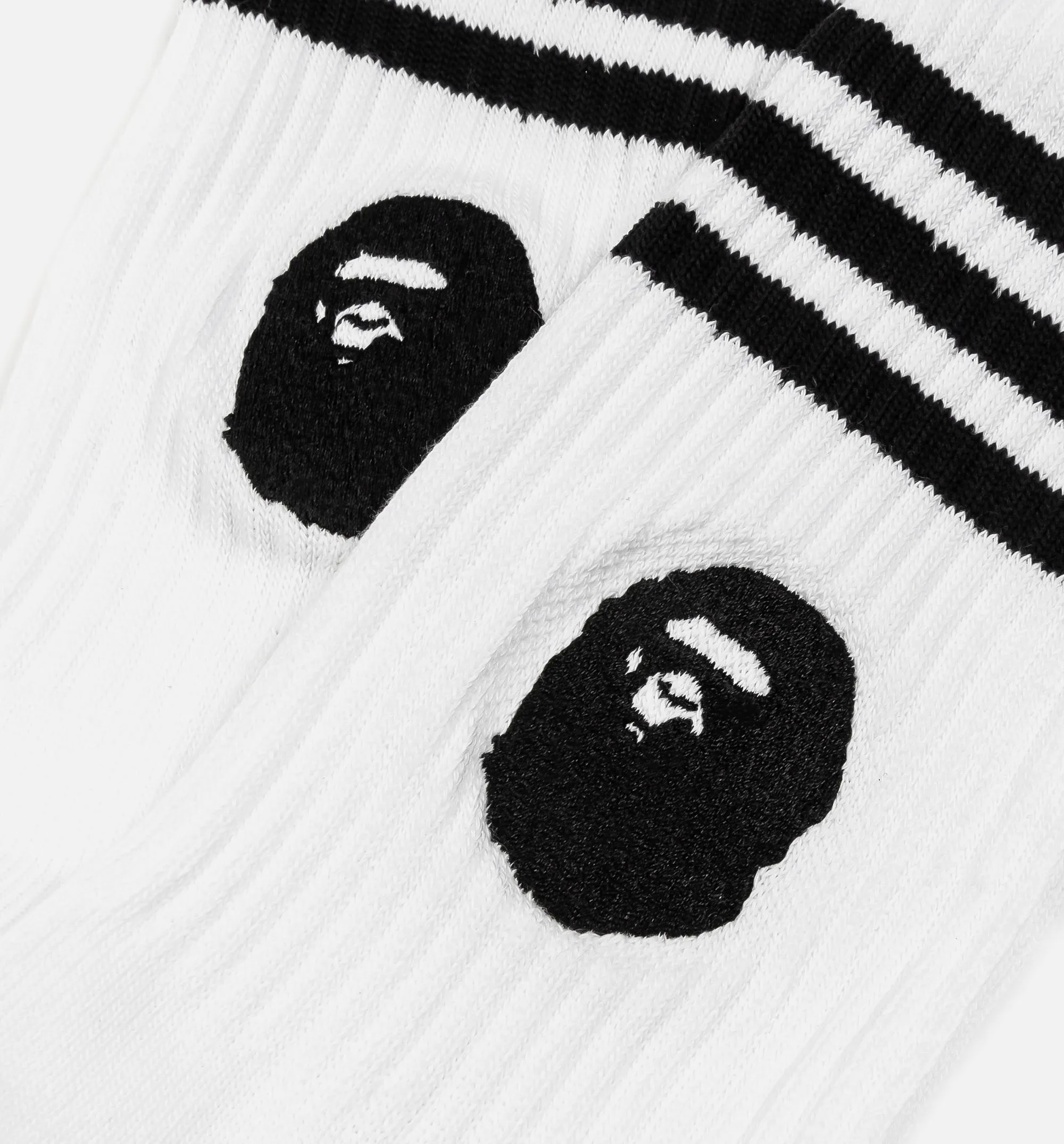 Adidas Clothing Bape Dame 9 Mens Socks - Black/White