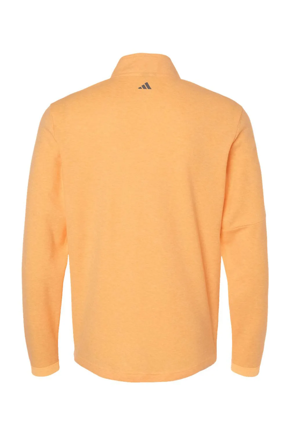 Adidas Mens 3 Stripes Moisture Wicking 1/4 Zip Sweater - Acid Orange Melange