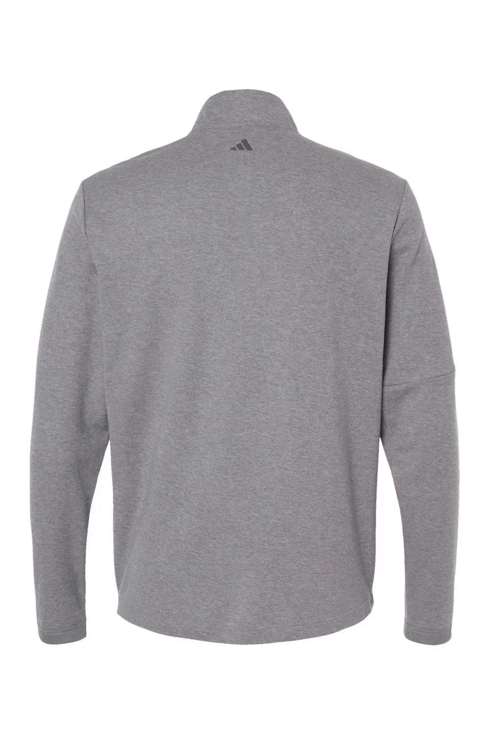 Adidas Mens 3 Stripes Moisture Wicking 1/4 Zip Sweater - Grey Melange