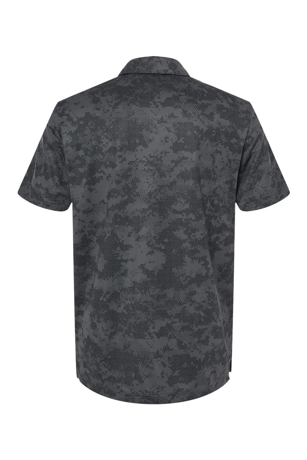 Adidas Mens Camo Moisture Wicking Short Sleeve Polo Shirt - Dark Grey