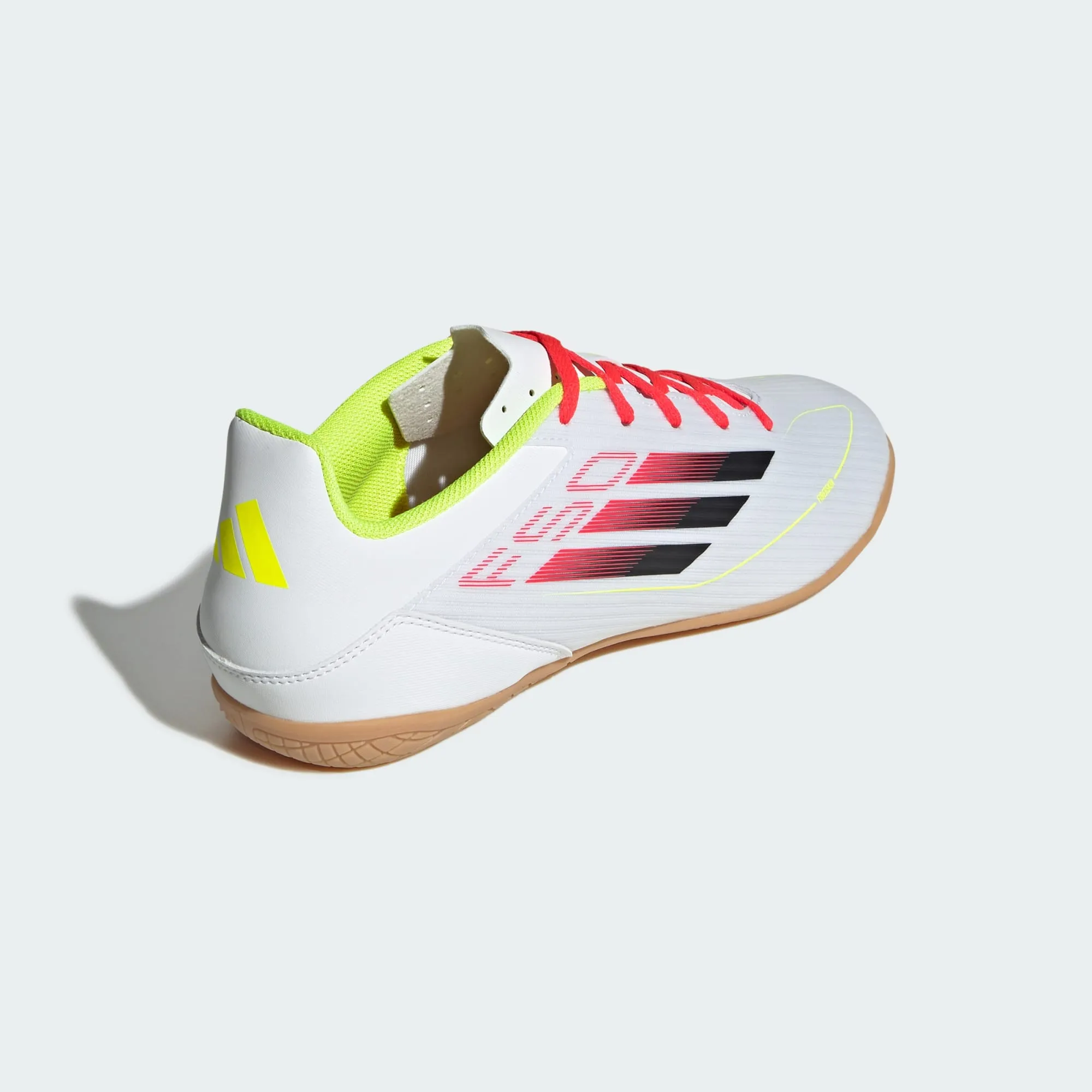 ADIDAS MEN'S F50 CLUB WHITE/BLACK INDOOR FOOTBALL BOOTS Cothing_Mens-Adidas