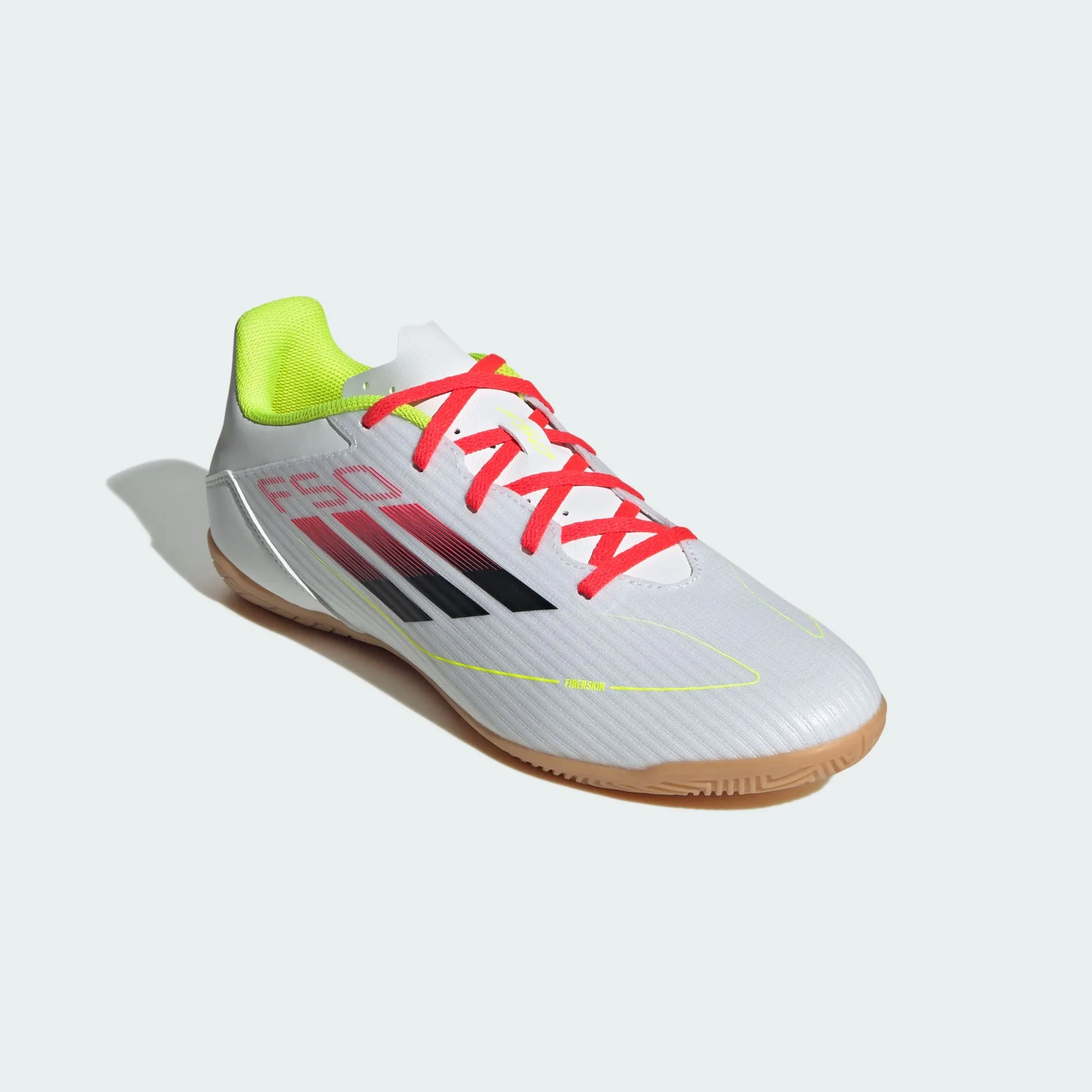 ADIDAS MEN'S F50 CLUB WHITE/BLACK INDOOR FOOTBALL BOOTS Cothing_Mens-Adidas