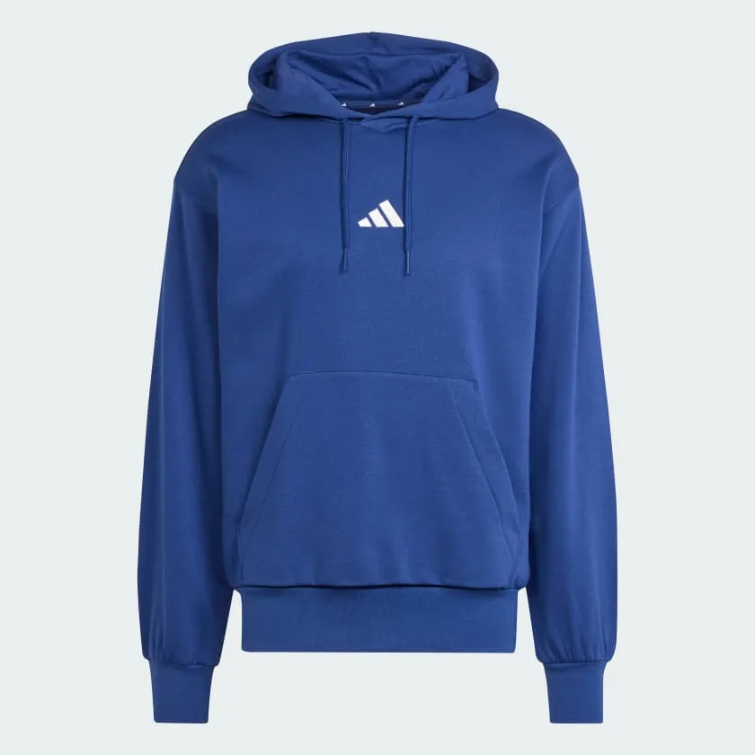 ADIDAS MEN'S FEELCOZY FLEECE NAVY HOODIE Cothing_Mens-Adidas