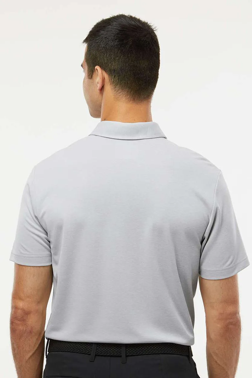 Adidas Mens Heathered Short Sleeve Polo Shirt - Grey Melange