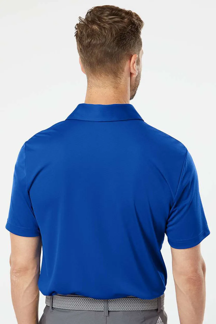 Adidas Mens Merch Block UPF 50  Short Sleeve Polo Shirt - Collegiate Royal Blue/Grey - Closeout