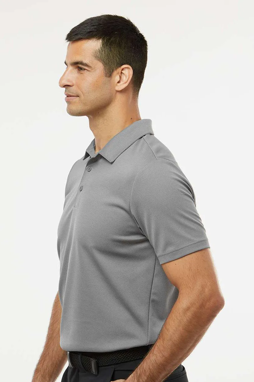 Adidas Mens Micro Pique Short Sleeve Polo Shirt - Grey