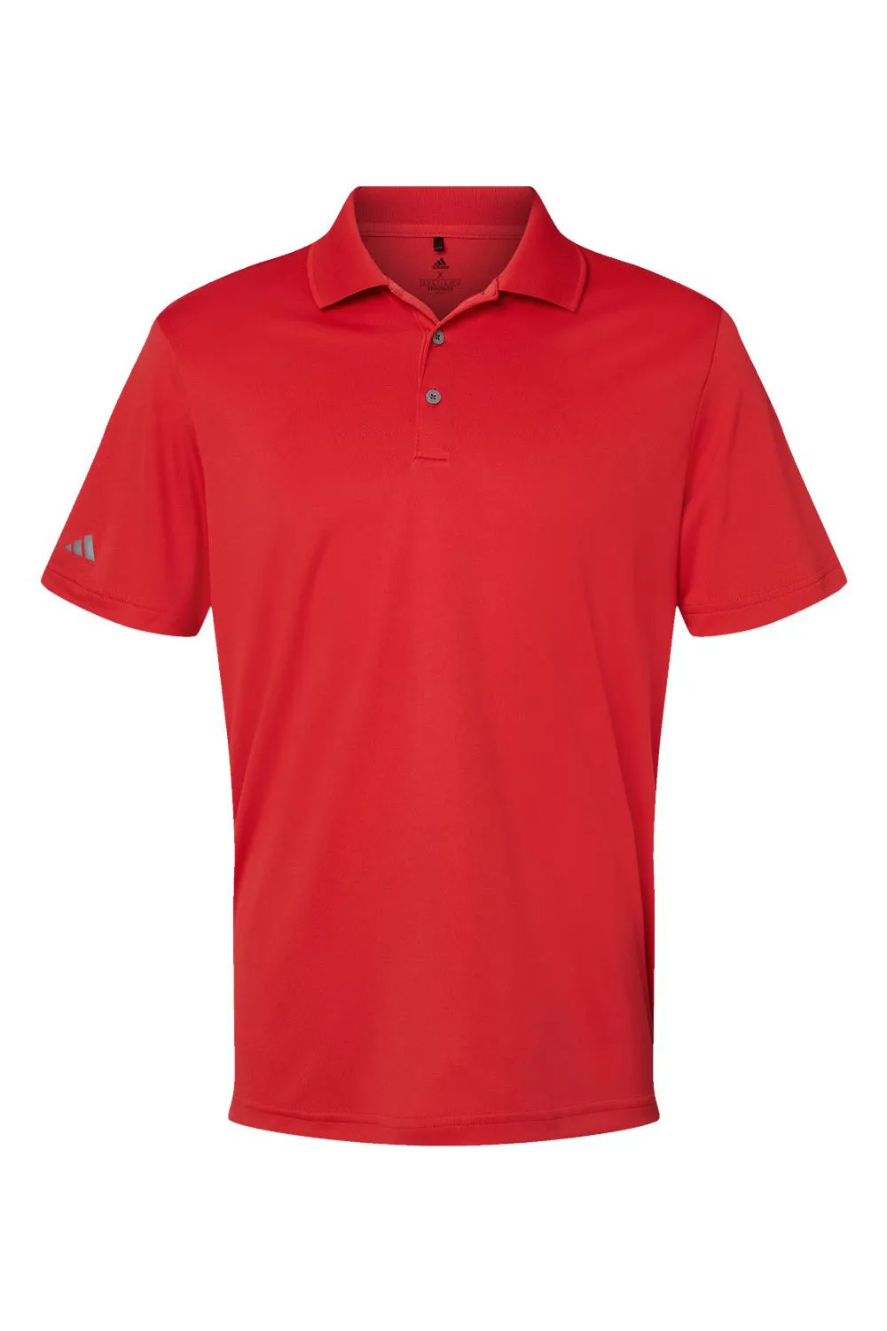 Adidas Mens Performance UPF 50  Short Sleeve Polo Shirt - Collegiate Red