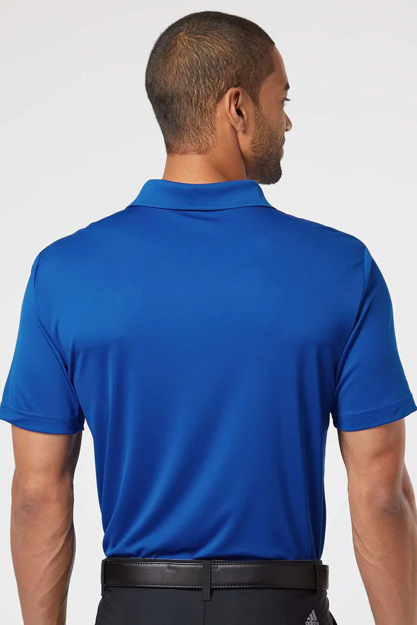Adidas Mens Performance UPF 50  Short Sleeve Polo Shirt - Collegiate Royal Blue