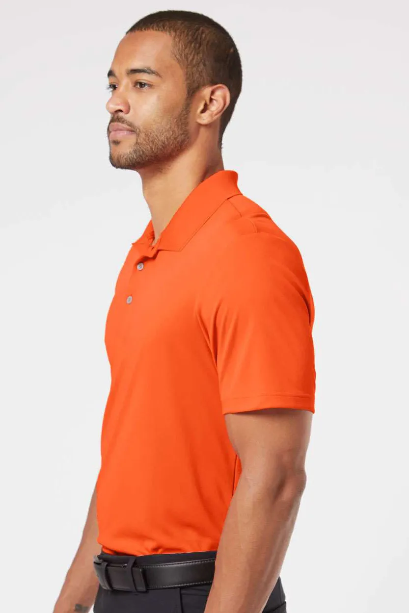 Adidas Mens Performance UPF 50  Short Sleeve Polo Shirt - Orange