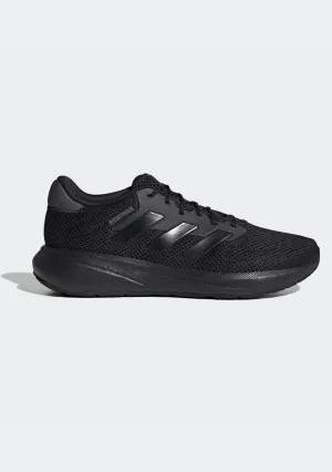 ADIDAS MEN'S RESPONSE RUN TRIPLE BLACK RUNNING SHOES Cothing_Mens-Adidas