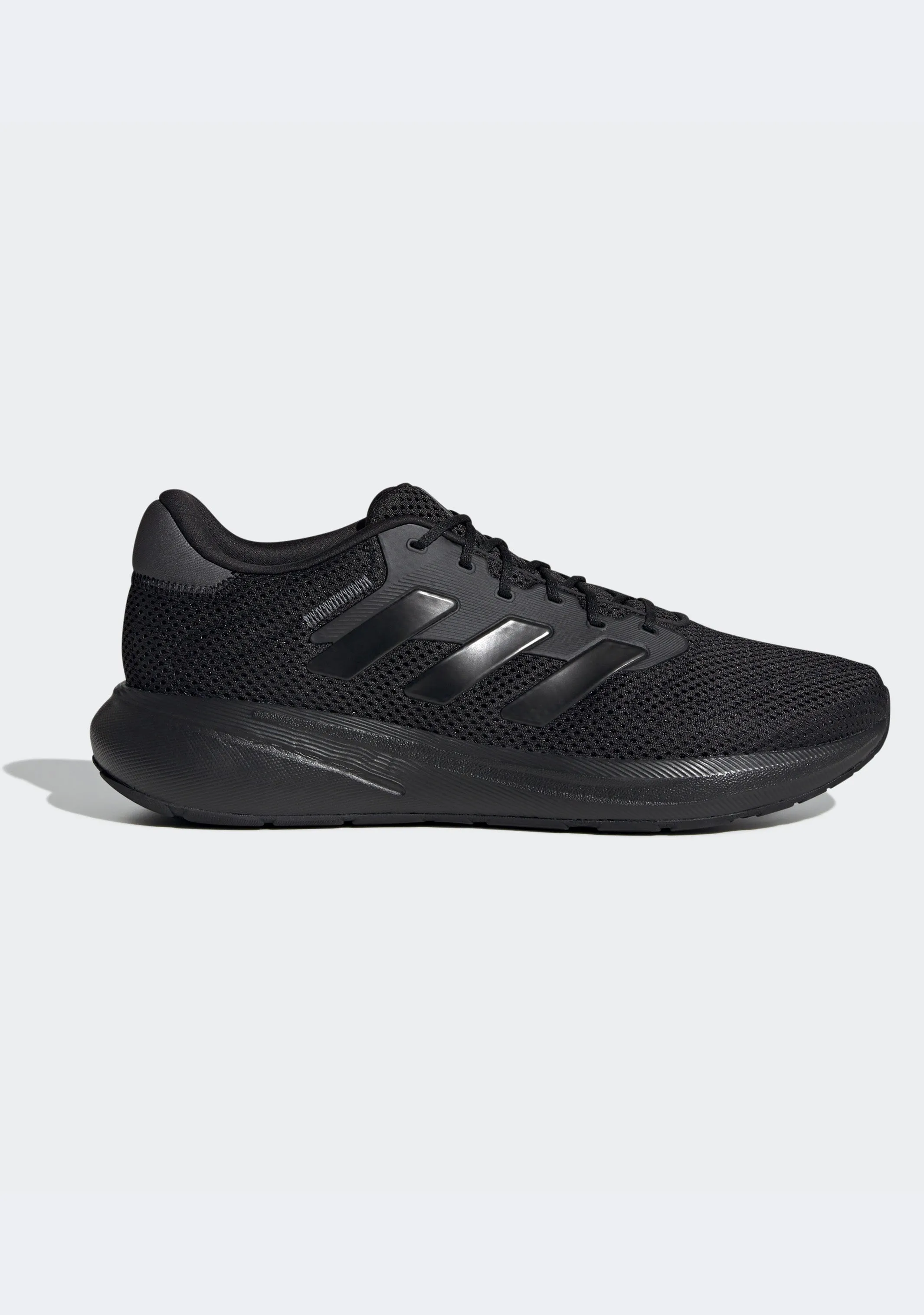 ADIDAS MEN'S RESPONSE RUN TRIPLE BLACK RUNNING SHOES Cothing_Mens-Adidas