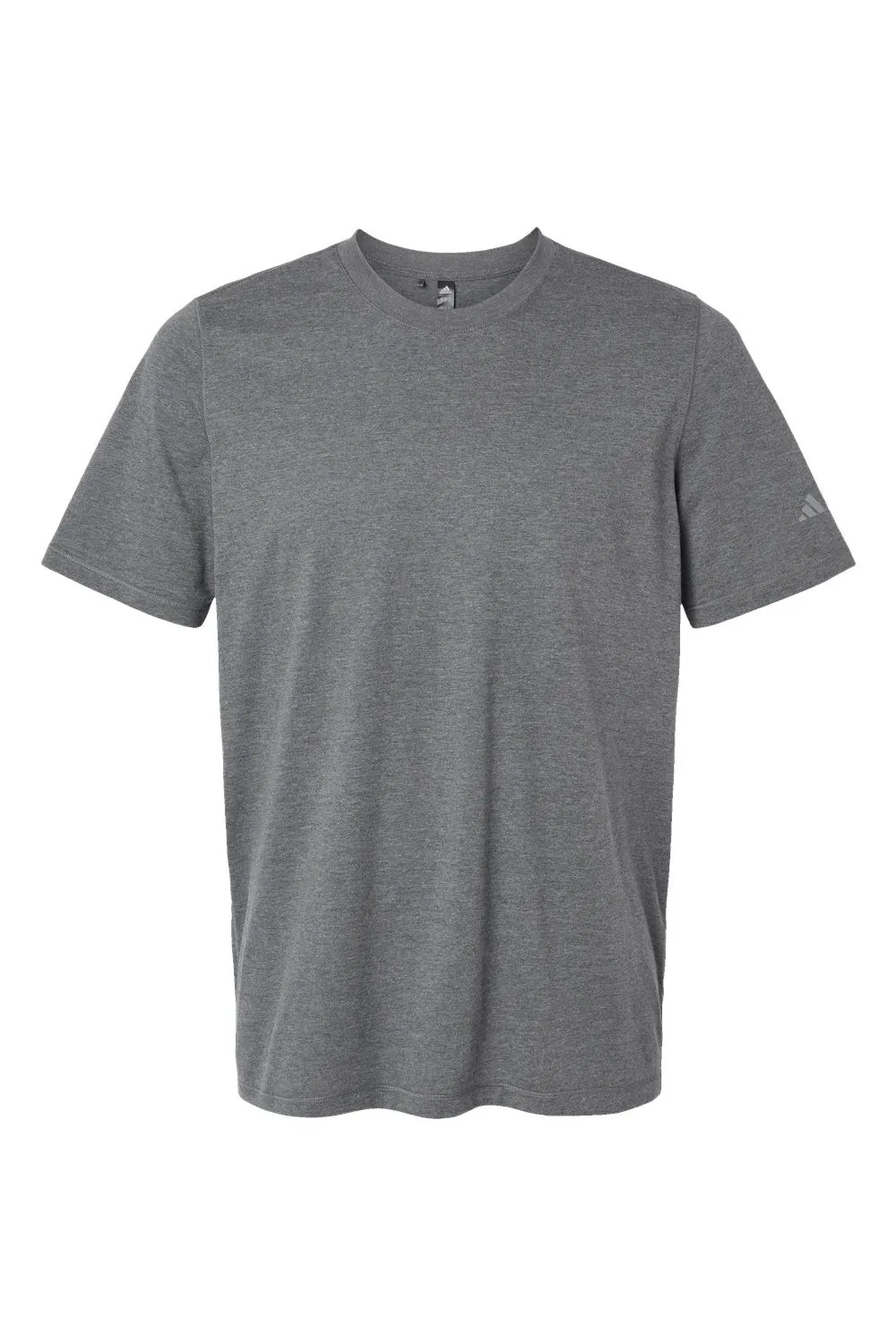 Adidas Mens Short Sleeve Crewneck T-Shirt - Heather Dark Grey