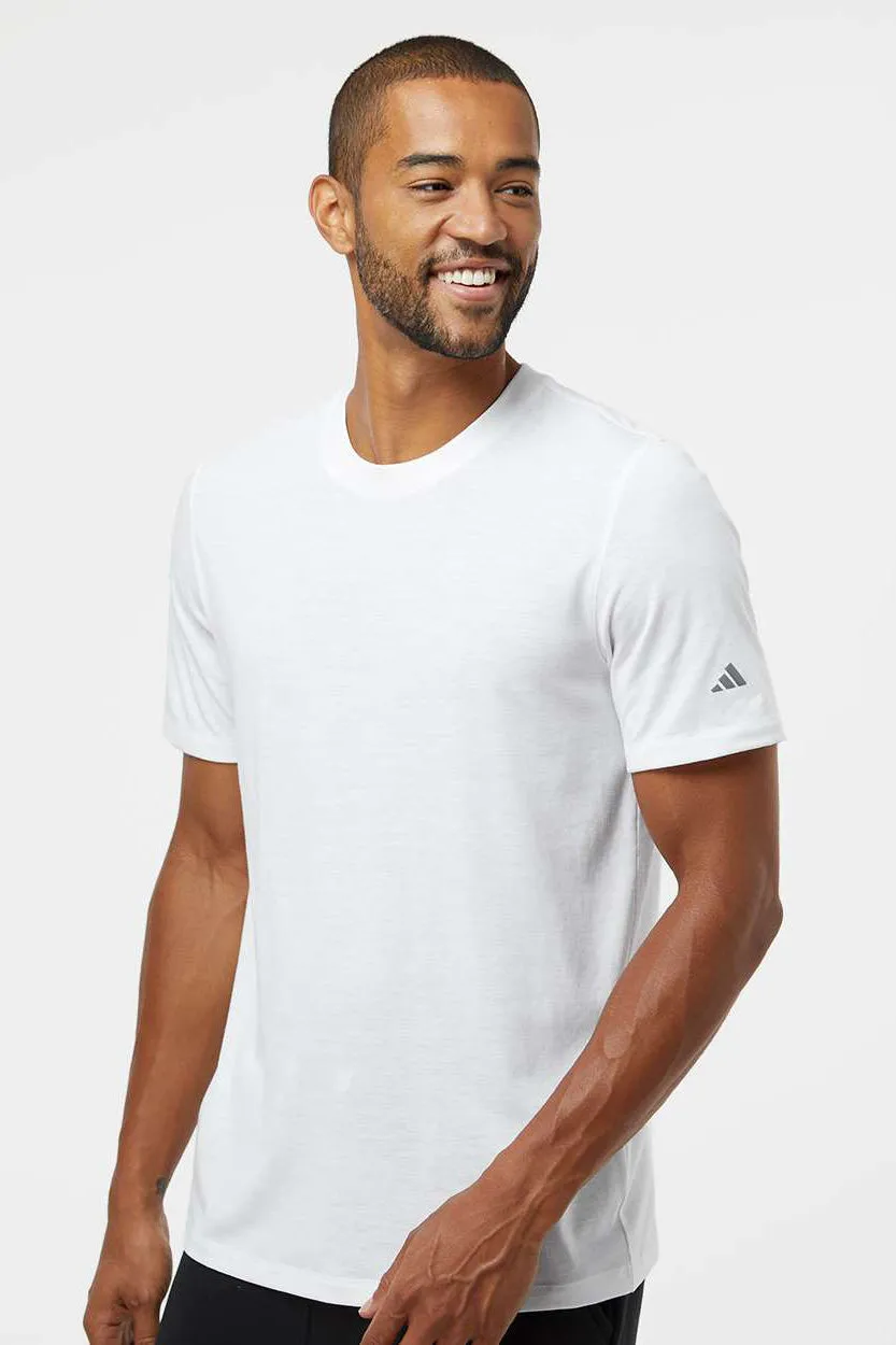 Adidas Mens Short Sleeve Crewneck T-Shirt - White