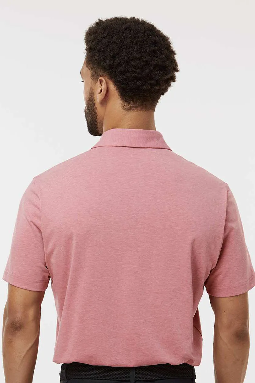 Adidas Mens Short Sleeve Polo Shirt - Pink Strata Melange