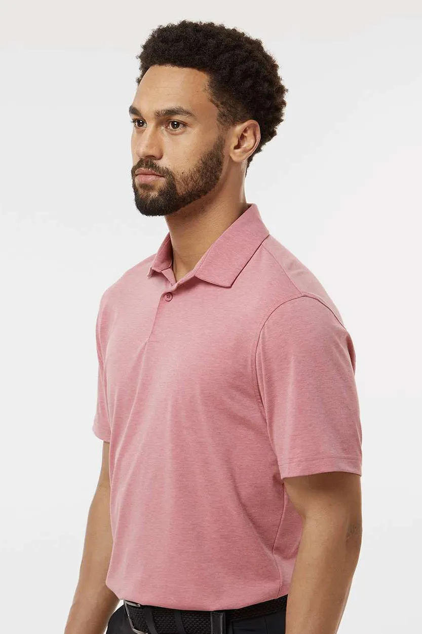 Adidas Mens Short Sleeve Polo Shirt - Pink Strata Melange