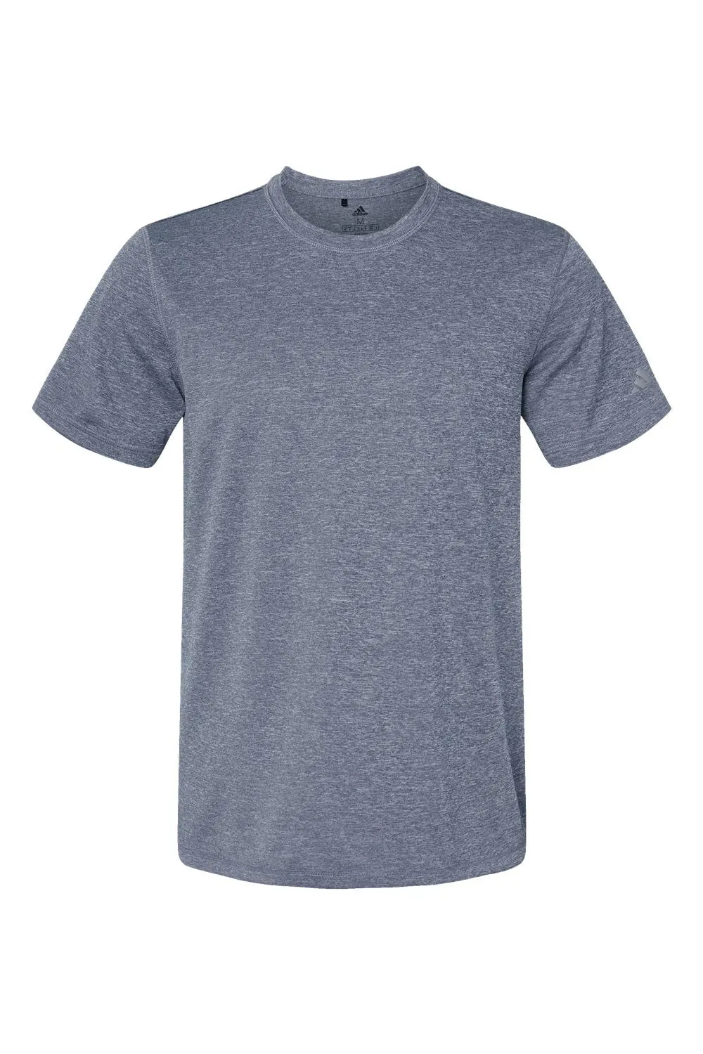 Adidas Mens UPF 50  Short Sleeve Crewneck T-Shirt - Heather Collegiate Navy Blue