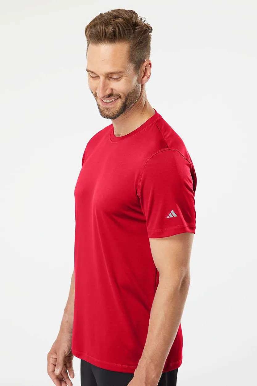 Adidas Mens UPF 50  Short Sleeve Crewneck T-Shirt - Power Red