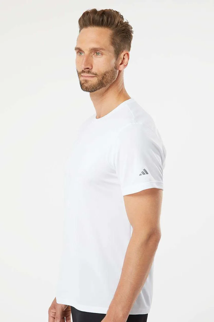 Adidas Mens UPF 50  Short Sleeve Crewneck T-Shirt - White
