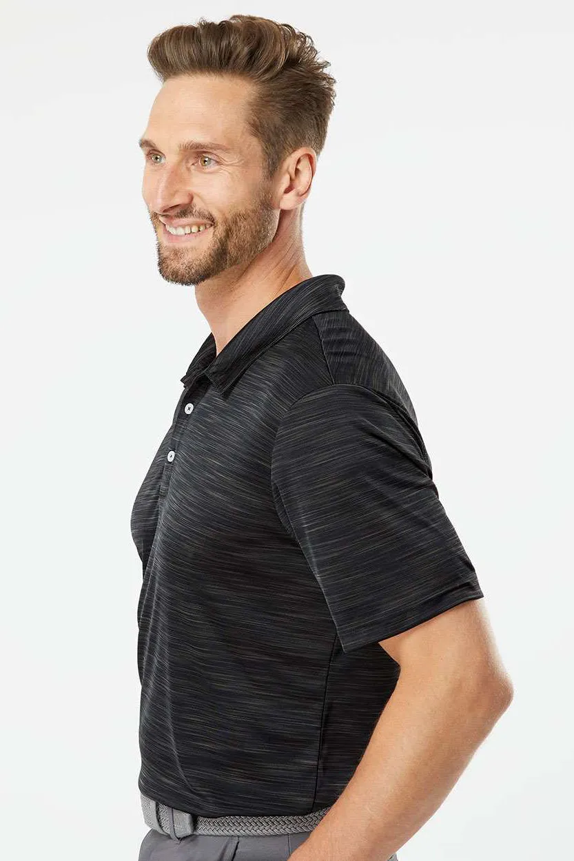 Adidas Mens UPF 50  Short Sleeve Polo Shirt - Black Melange