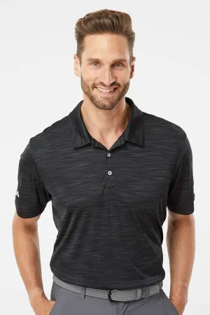 Adidas Mens UPF 50  Short Sleeve Polo Shirt - Black Melange