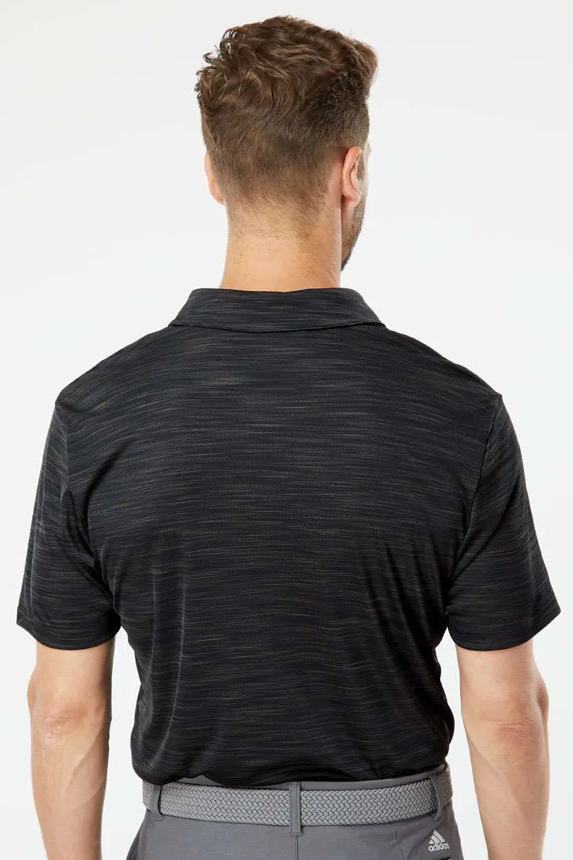 Adidas Mens UPF 50  Short Sleeve Polo Shirt - Black Melange