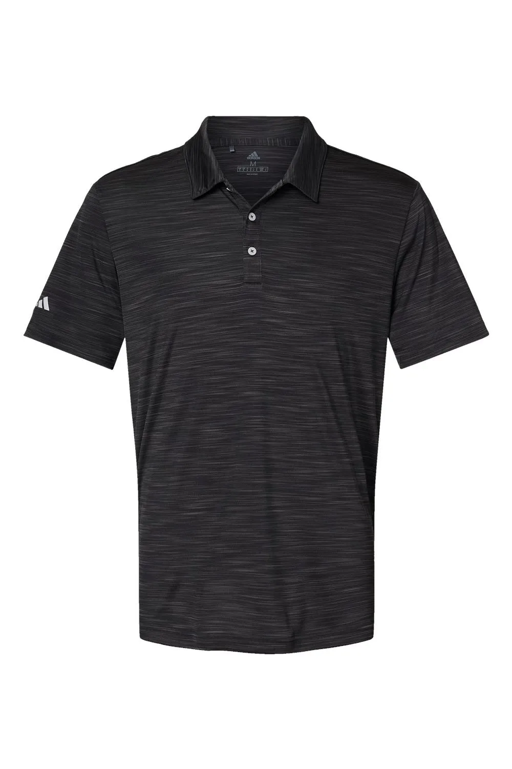 Adidas Mens UPF 50  Short Sleeve Polo Shirt - Black Melange