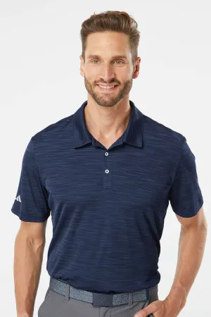 Adidas Mens UPF 50  Short Sleeve Polo Shirt - Collegiate Navy Blue Melange