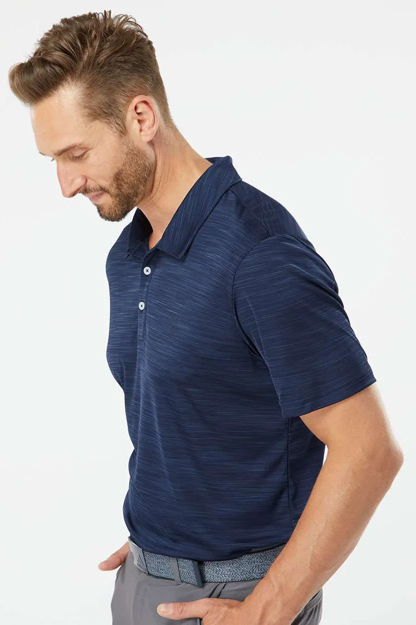 Adidas Mens UPF 50  Short Sleeve Polo Shirt - Collegiate Navy Blue Melange
