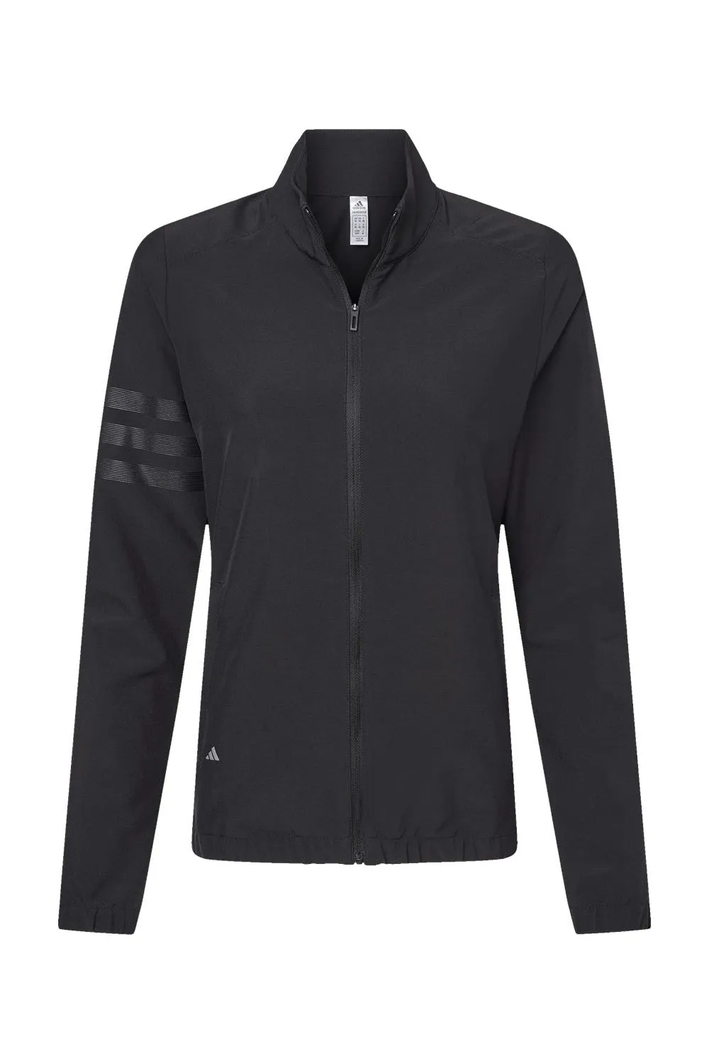 Adidas Womens 3 Stripes Full Zip Jacket - Black