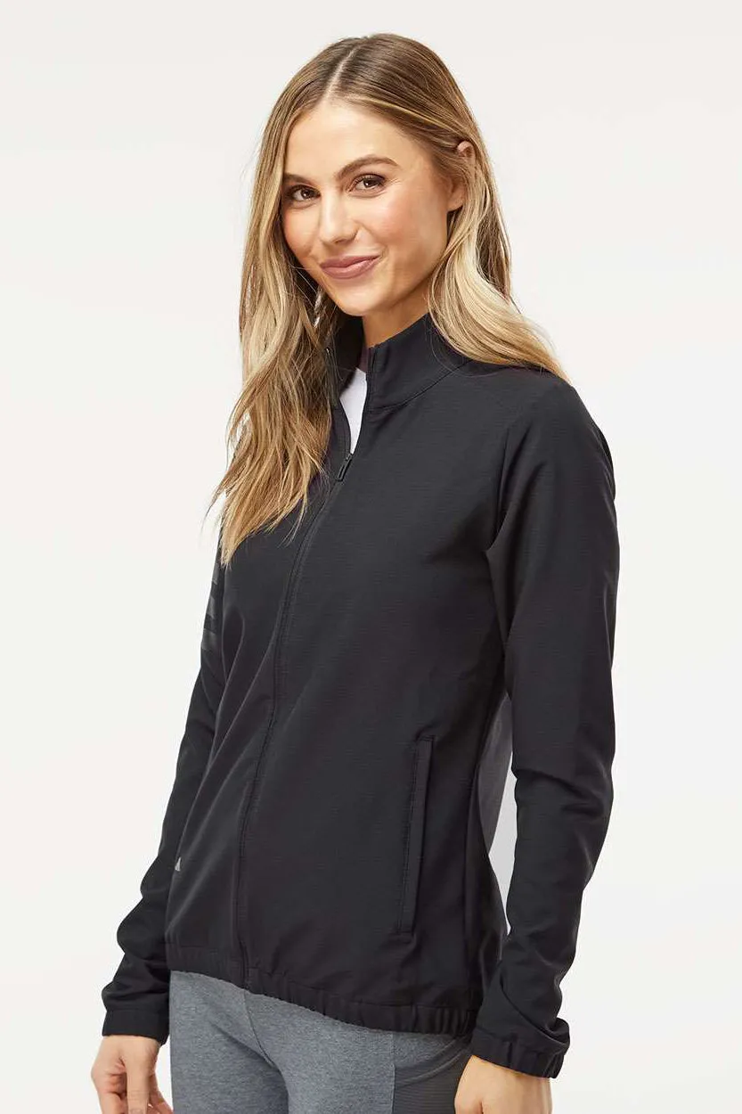 Adidas Womens 3 Stripes Full Zip Jacket - Black