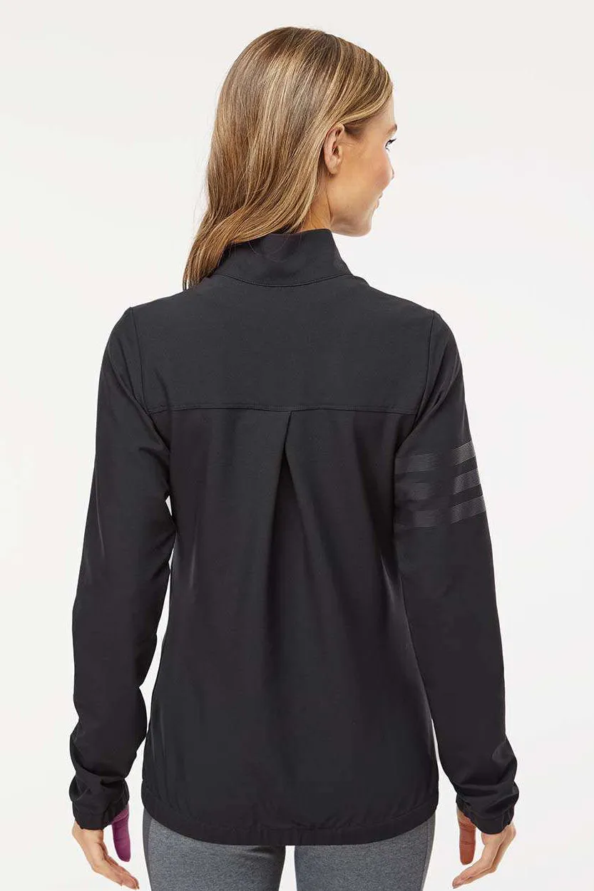 Adidas Womens 3 Stripes Full Zip Jacket - Black