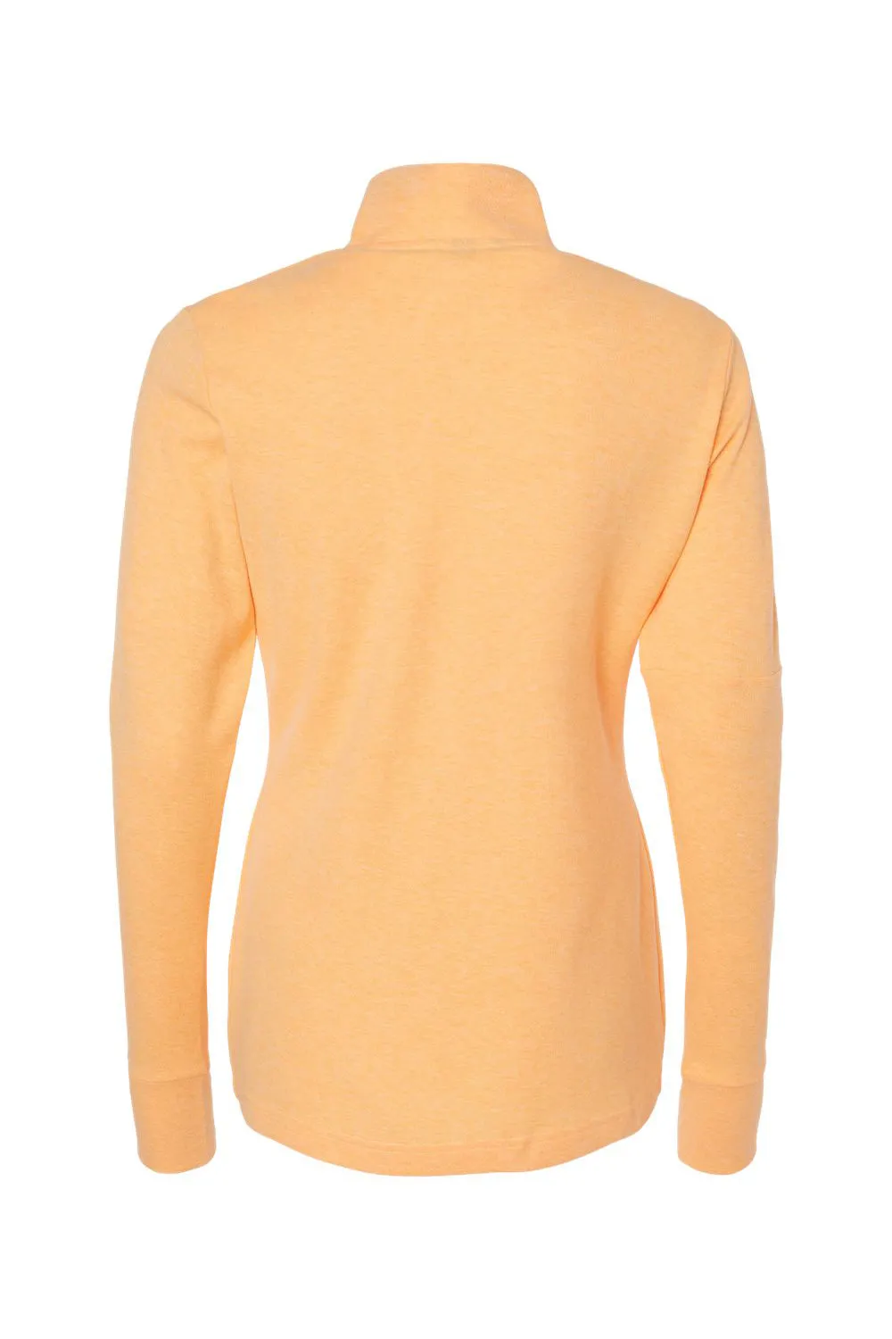 Adidas Womens 3 Stripes Moisture Wicking 1/4 Zip Sweater - Acid Orange Melange