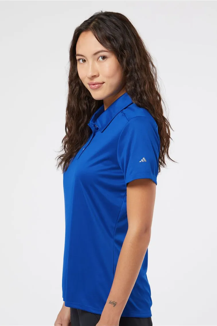 Adidas Womens 3 Stripes UPF 50  Short Sleeve Polo Shirt - Collegiate Royal Blue/Grey