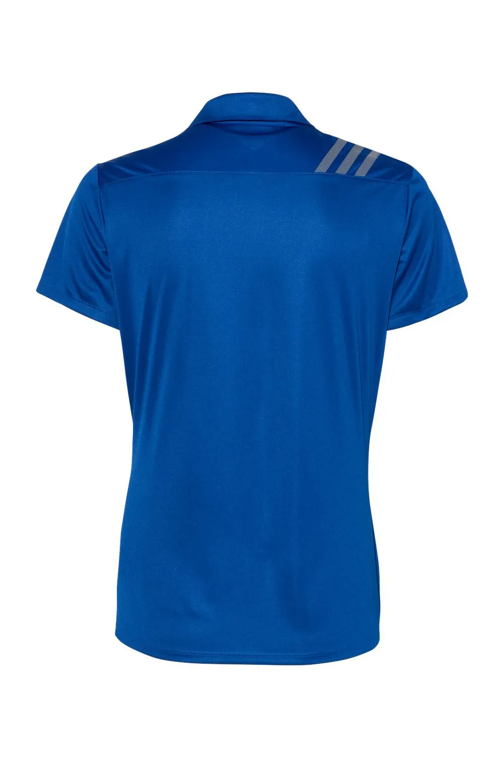 Adidas Womens 3 Stripes UPF 50  Short Sleeve Polo Shirt - Collegiate Royal Blue/Grey