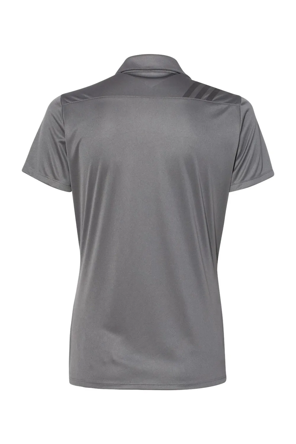 Adidas Womens 3 Stripes UPF 50  Short Sleeve Polo Shirt - Grey/Black