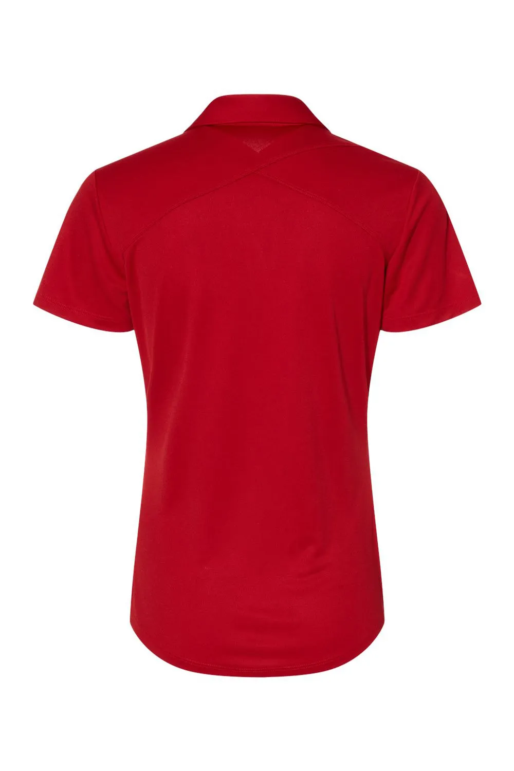 Adidas Womens Floating 3 UPF 50  Stripes Short Sleeve Polo Shirt - Team Power Red/White