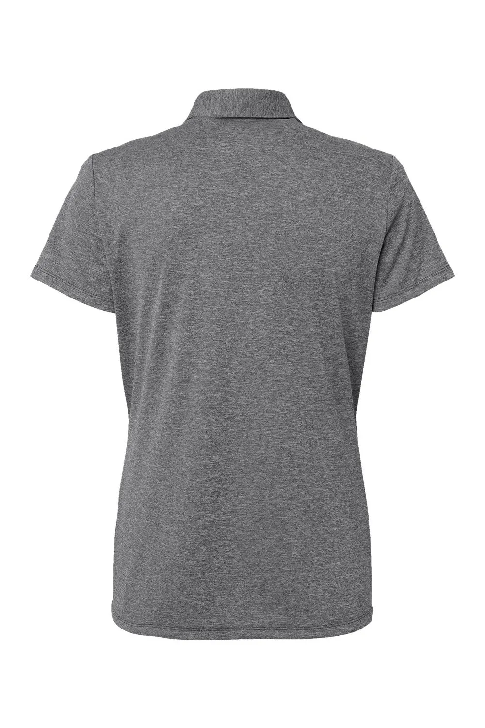 Adidas Womens Heathered Short Sleeve Polo Shirt - Black Melange