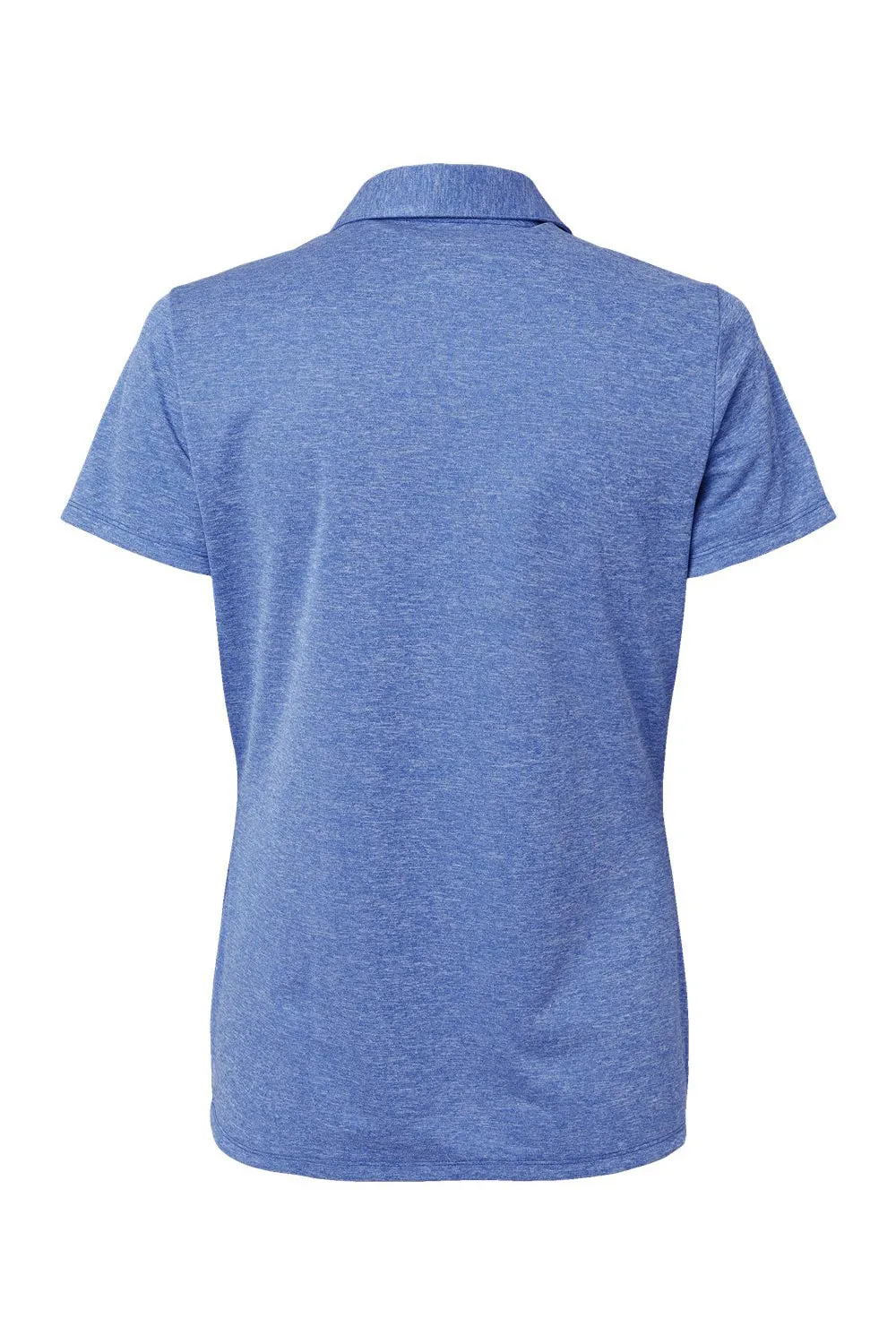 Adidas Womens Heathered Short Sleeve Polo Shirt - Collegiate Royal Blue Melange