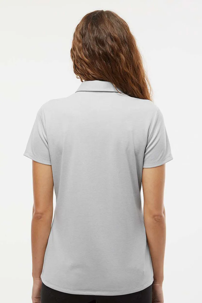 Adidas Womens Heathered Short Sleeve Polo Shirt - Grey Melange