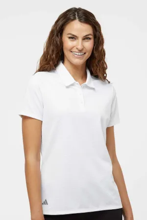 Adidas Womens Micro Pique Short Sleeve Polo Shirt - White