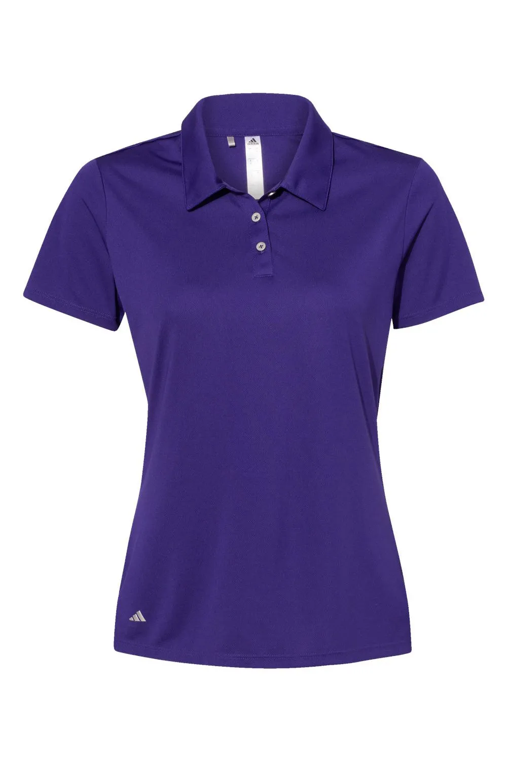 Adidas Womens Performance UPF 50  Short Sleeve Polo Shirt - Collegiate Purple