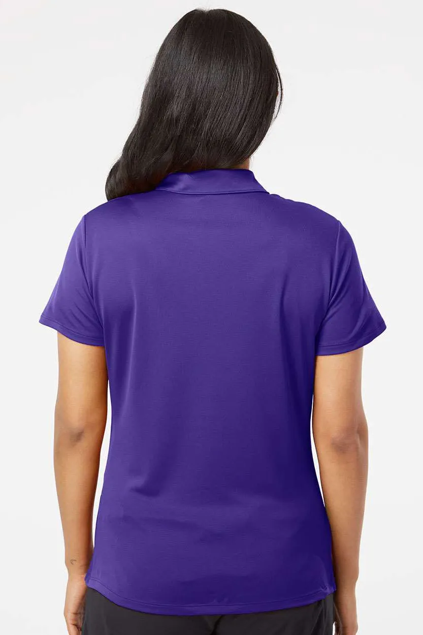 Adidas Womens Performance UPF 50  Short Sleeve Polo Shirt - Collegiate Purple