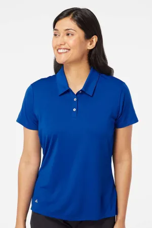Adidas Womens Performance UPF 50  Short Sleeve Polo Shirt - Collegiate Royal Blue