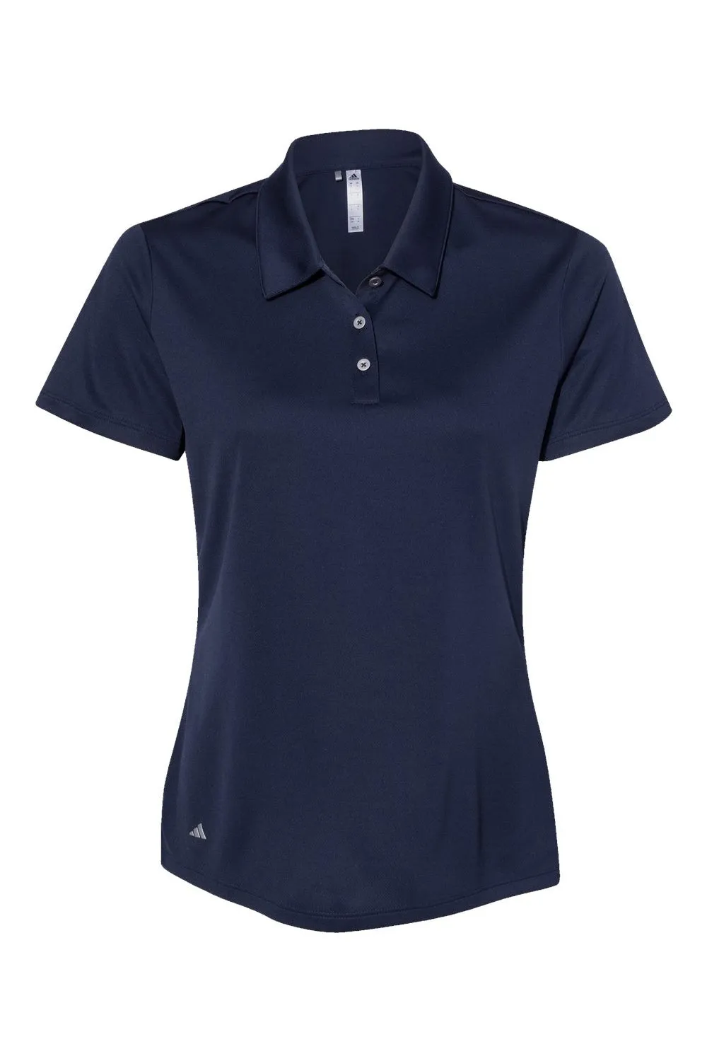 Adidas Womens Performance UPF 50  Short Sleeve Polo Shirt - Navy Blue