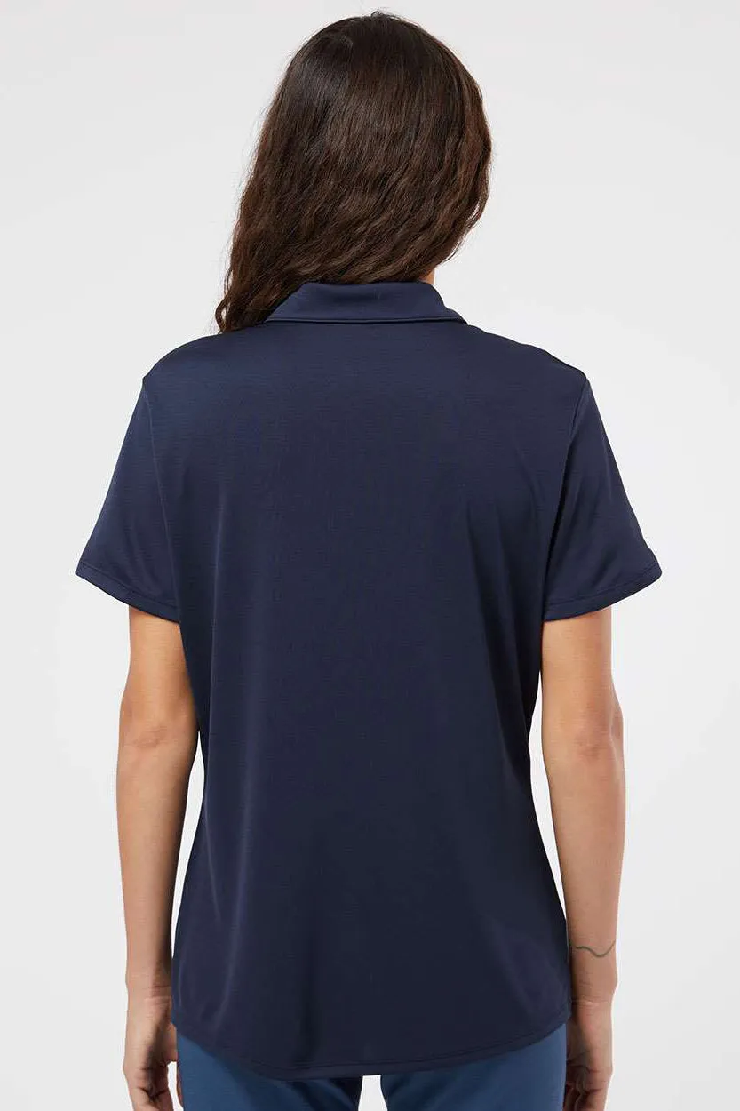 Adidas Womens Performance UPF 50  Short Sleeve Polo Shirt - Navy Blue