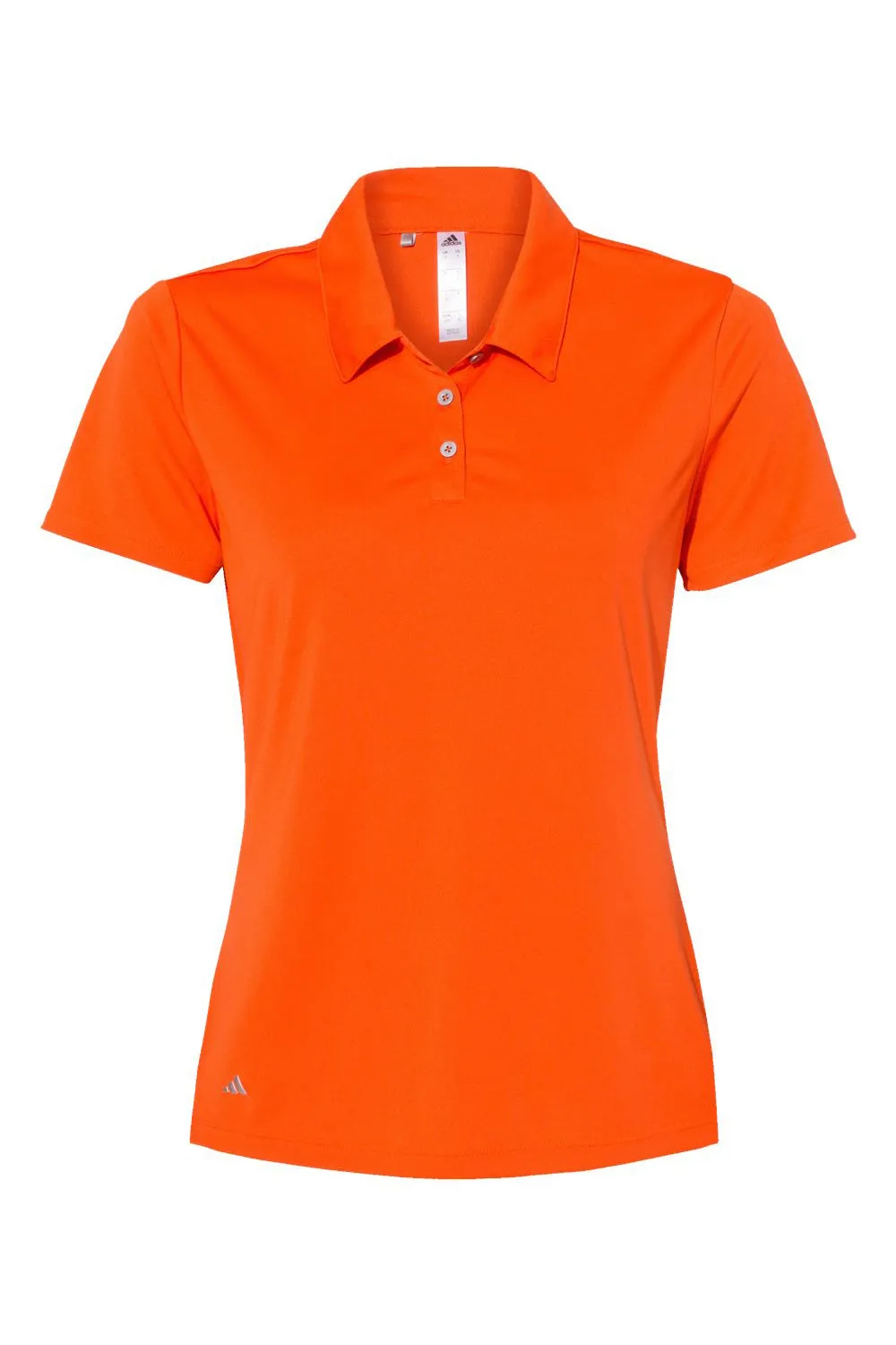 Adidas Womens Performance UPF 50  Short Sleeve Polo Shirt - Orange - Closeout