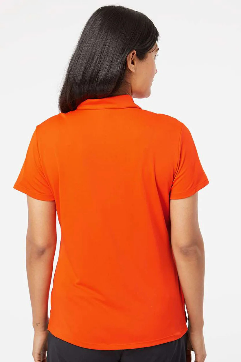Adidas Womens Performance UPF 50  Short Sleeve Polo Shirt - Orange - Closeout