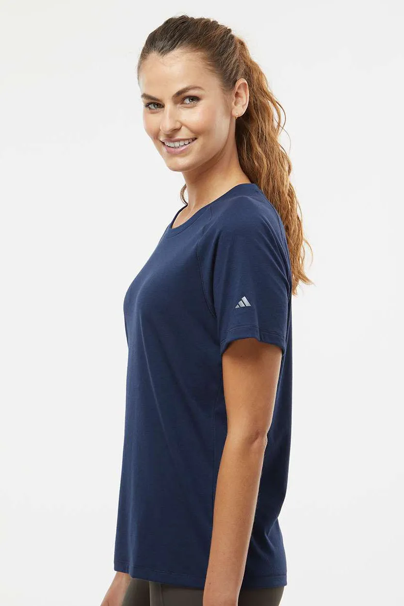 Adidas Womens Short Sleeve Crewneck T-Shirt - Collegiate Navy Blue