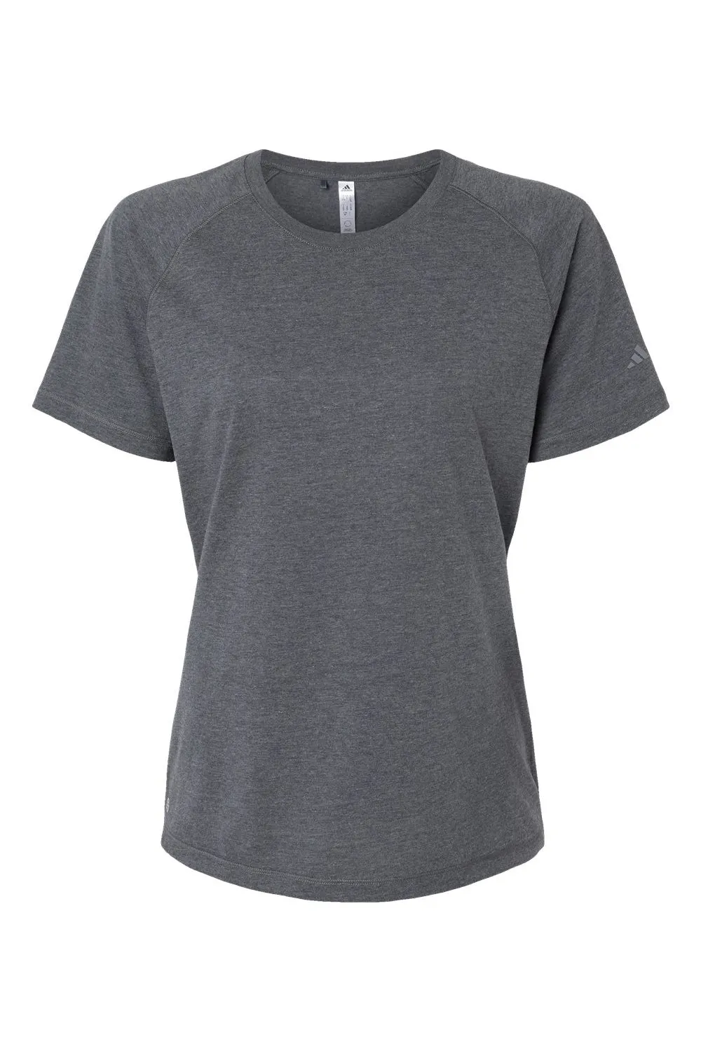 Adidas Womens Short Sleeve Crewneck T-Shirt - Heather Dark Grey