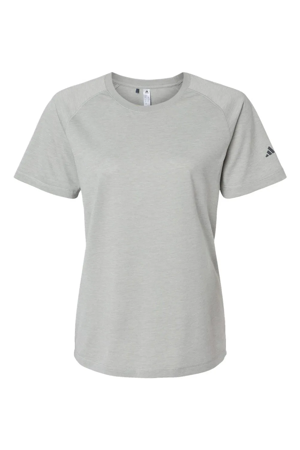 Adidas Womens Short Sleeve Crewneck T-Shirt - Heather Medium Grey